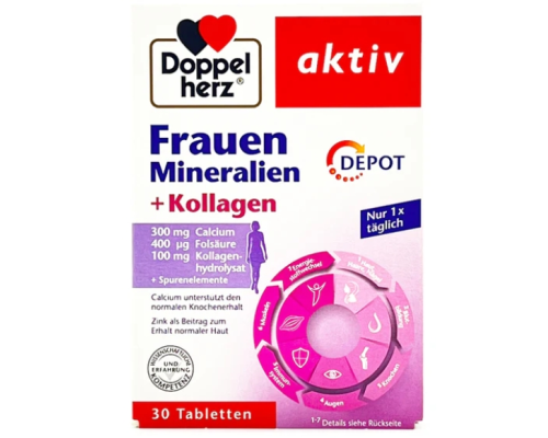Doppelherz 女性礦物質+膠原蛋白(30 片) Doppelherz 女性礦物質+膠原蛋白(30 片)